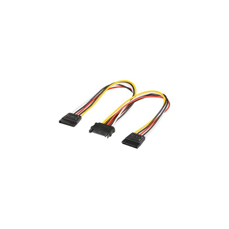 Good Connections SATA Strom-Y-Cavo 0,15m SATA Bu an 2x SATA St